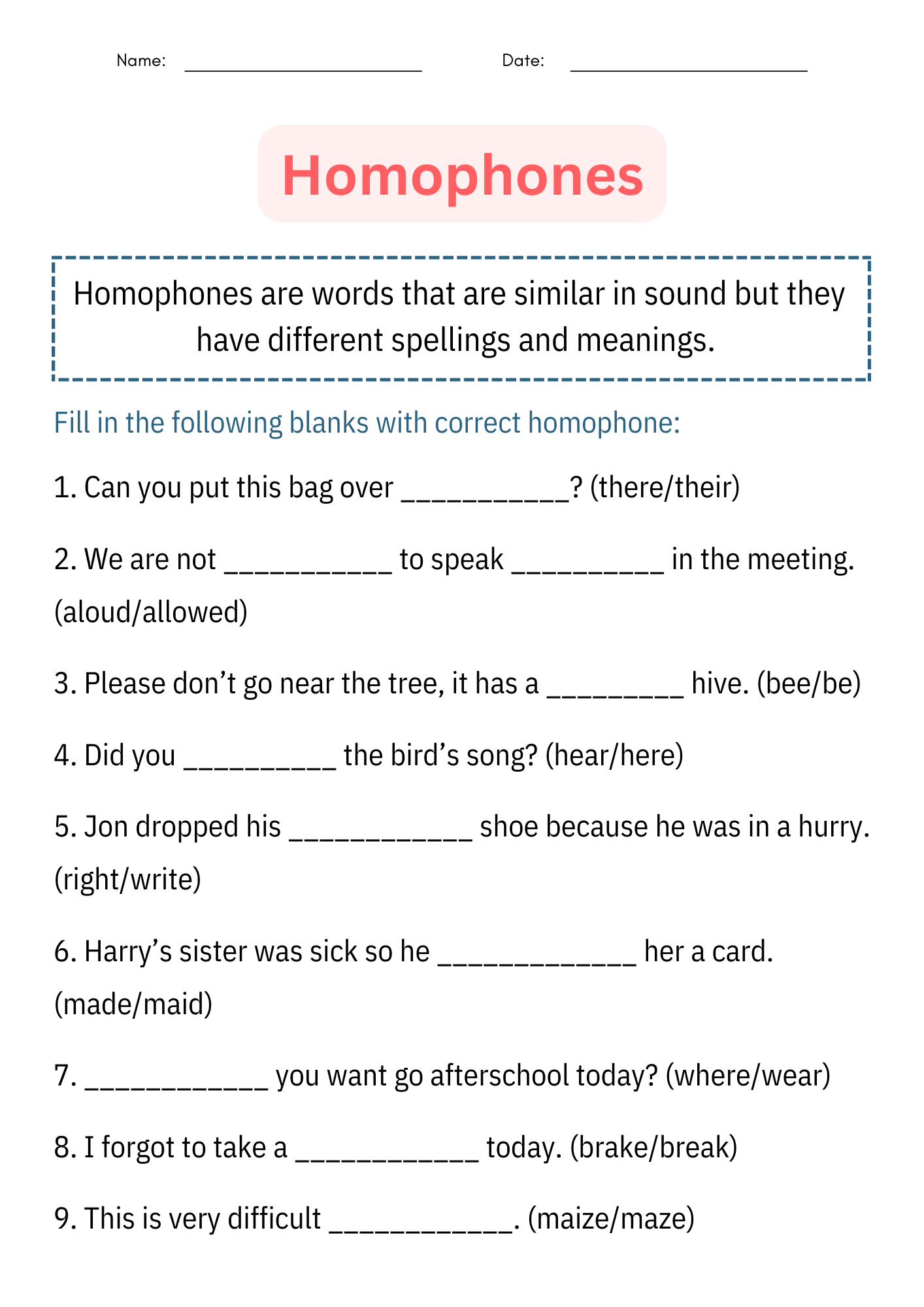 Homophones Grammar Worksheets And Activities For 2nd 3rd And 4th Grade Made By Teachers Articles Worksheet For Class 4 Grade1to6