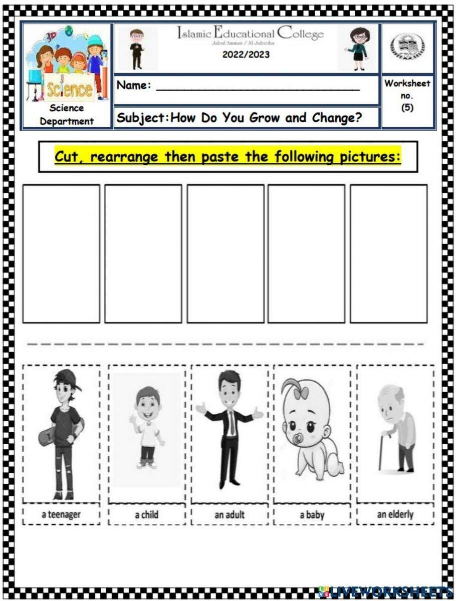 How Do You Grow And Change Worksheet Worksheets Library