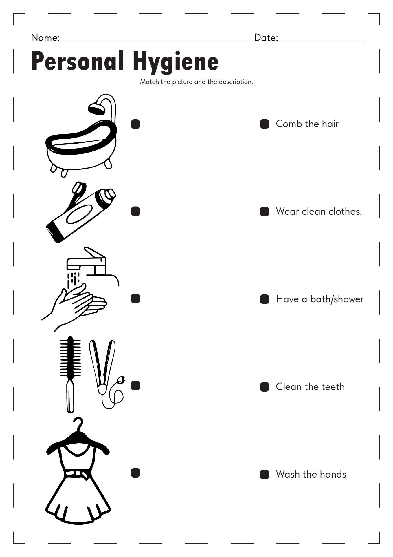Hygiene Worksheets Free Printable