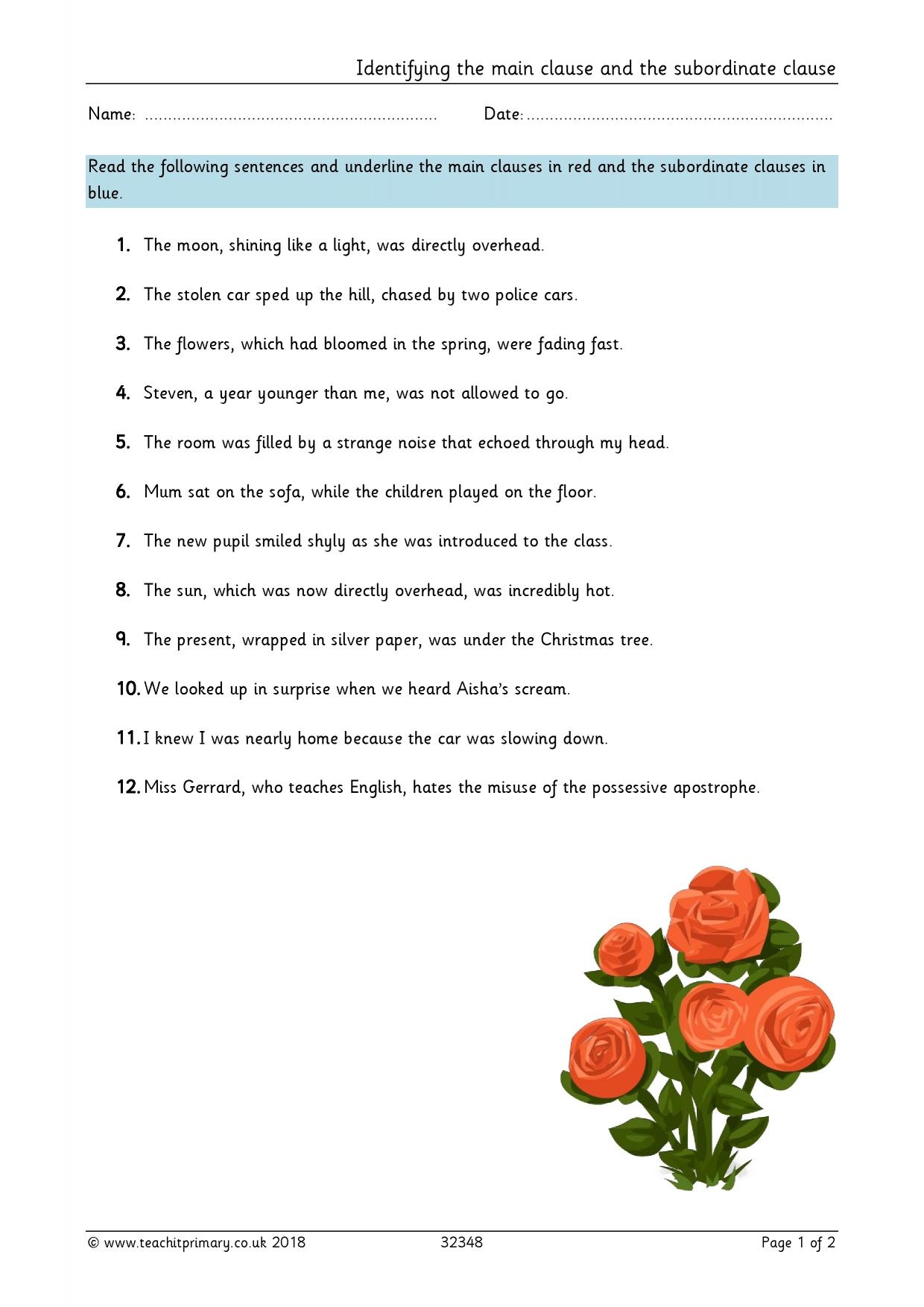 Identifying Clauses In A Sentence KS2 English Teachit Identifying Clauses In A Sentence KS2 English Teachit