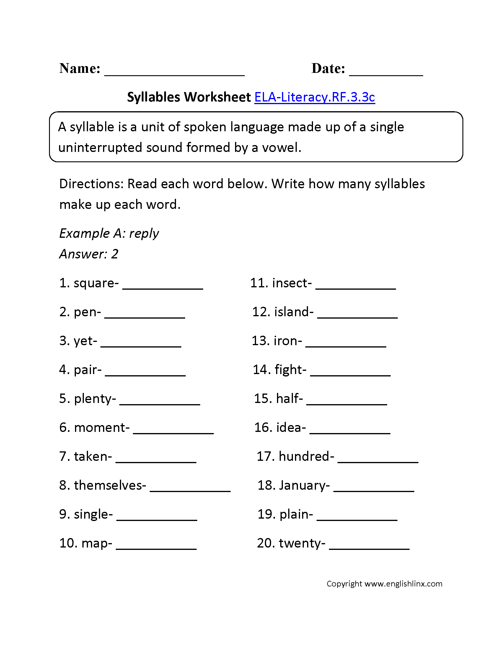 Image Result For Language Worksheets For 3rd Grade Reading Worksheets Library