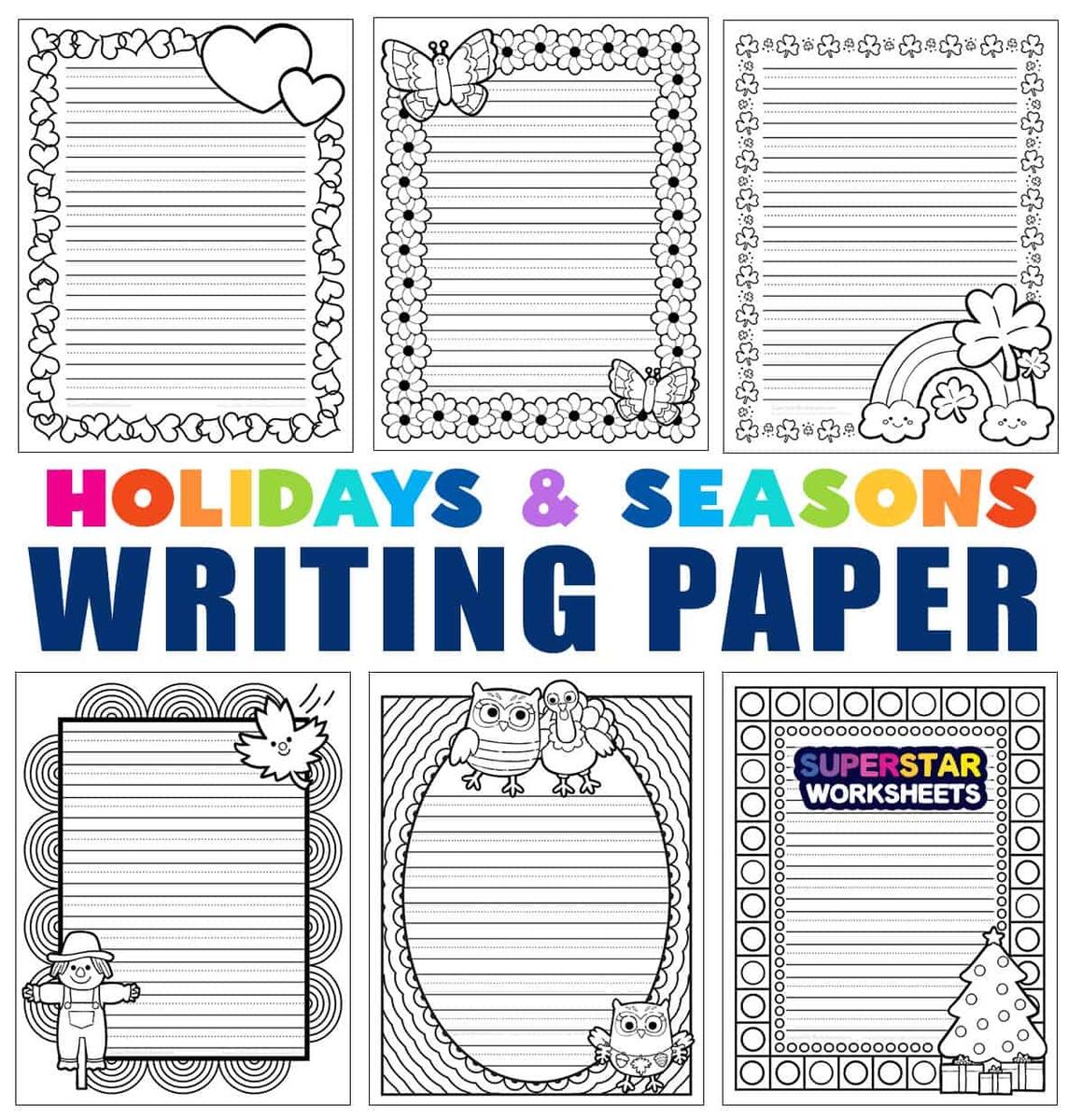 Kindergarten Writing Paper Superstar Worksheets Free Custom Printable Handwriting Worksheet Templates Canva