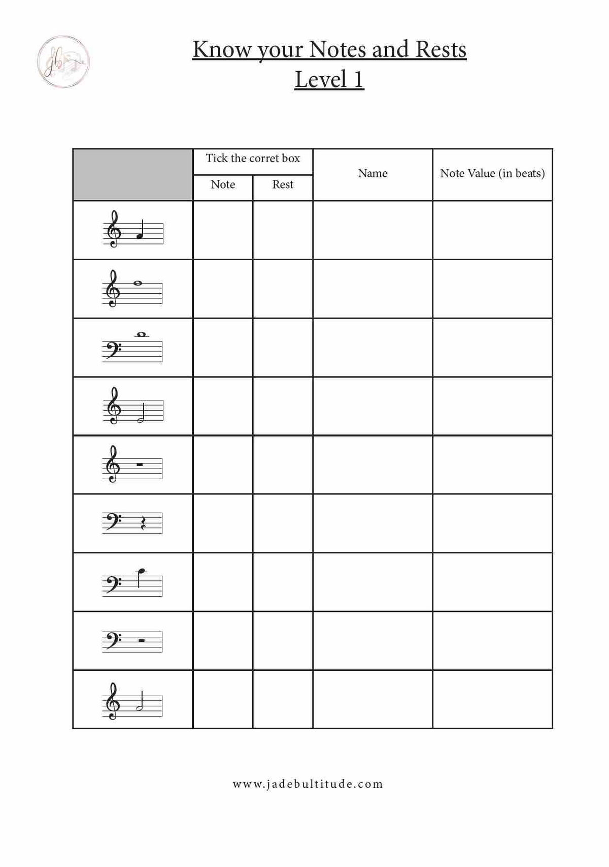 13 Music Notes Worksheets Free PDF At Worksheeto