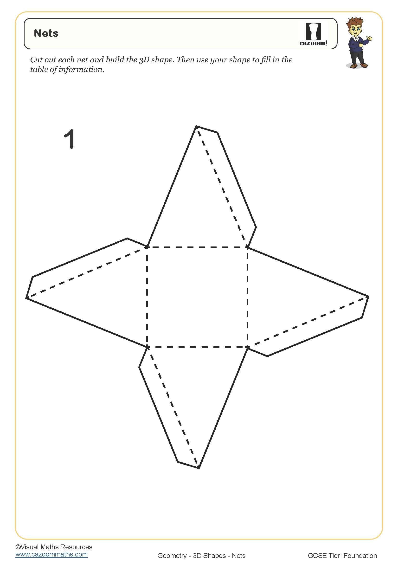 KS3 And KS4 3D Shapes Worksheets Master 3D Geometry With Cazoom Maths