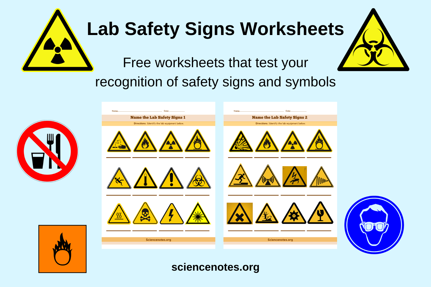 Lab Safety Signs Worksheets Lab Safety Signs Worksheets
