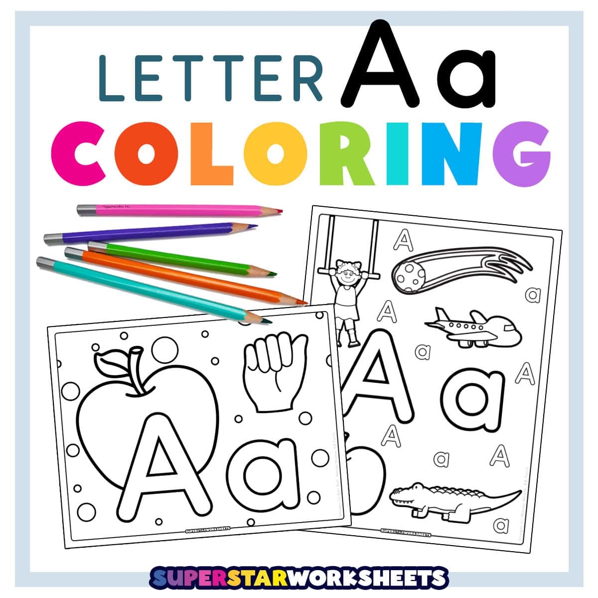 Letter A Coloring Pages Superstar Worksheets Letter A Coloring Pages Superstar Worksheets
