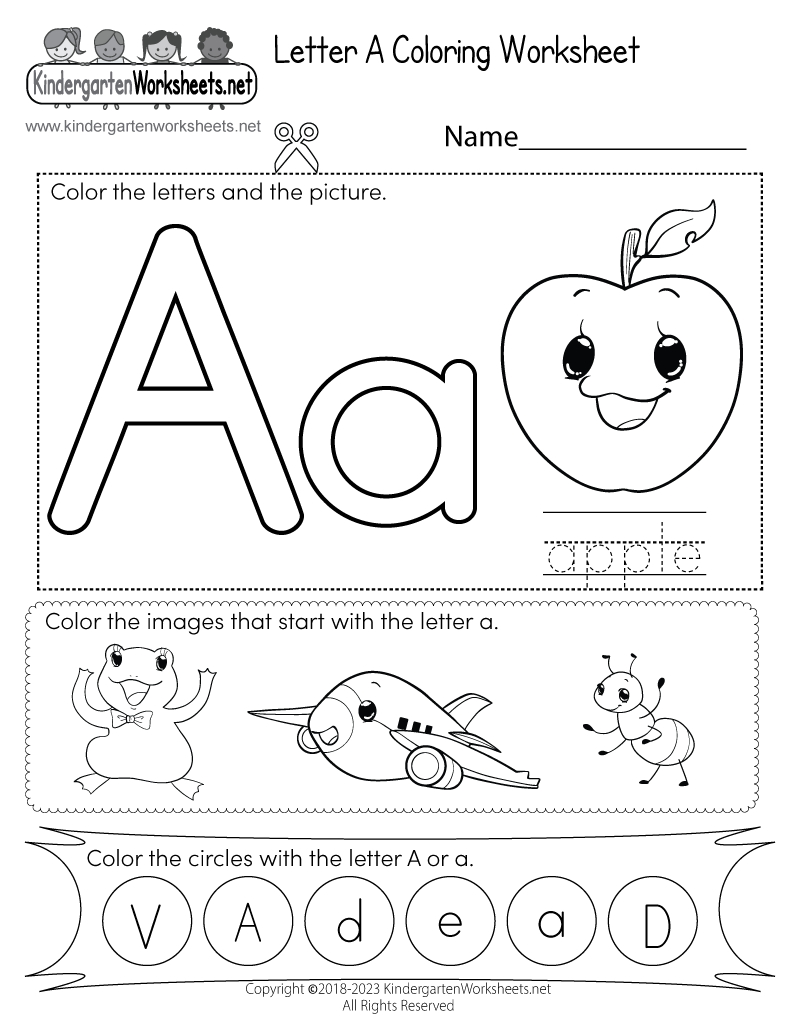 Letter A Coloring Worksheet Free Printable Digital PDF Letter A Preschool Printables Preschool Mom