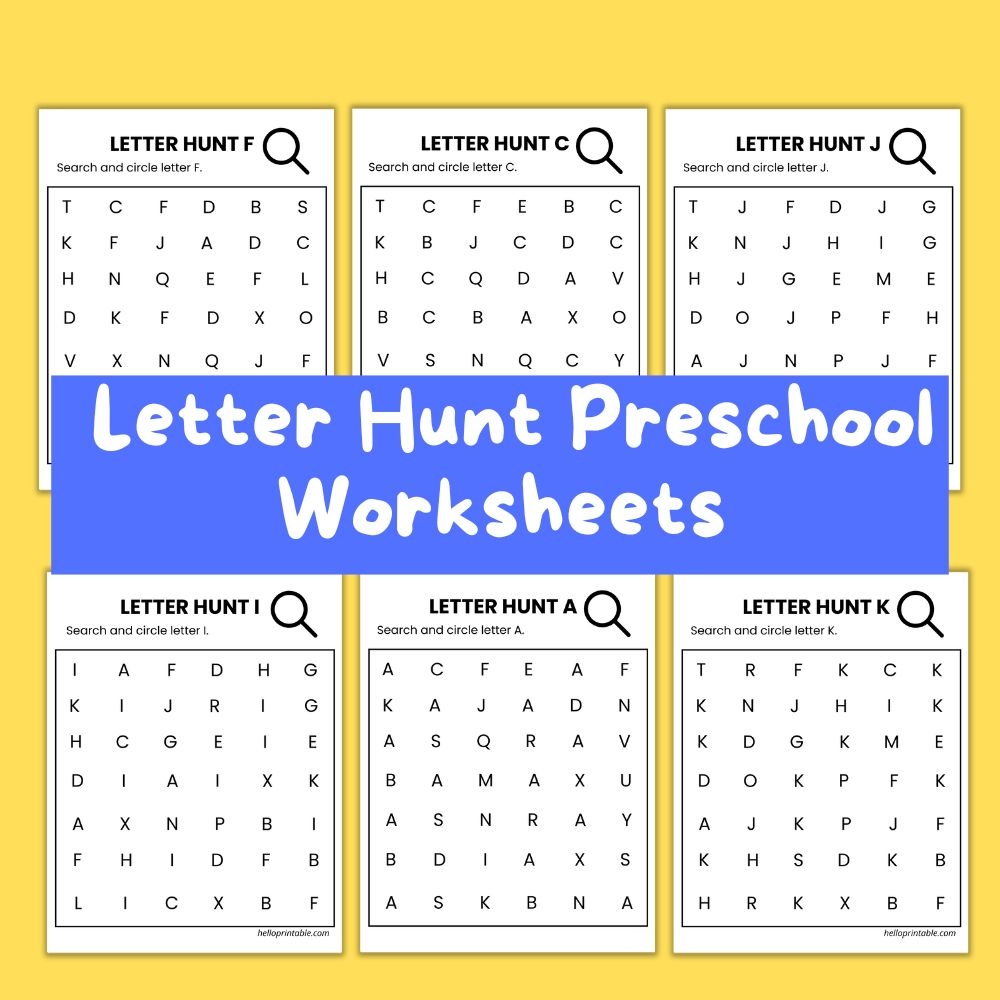 Letter Hunt Printable For Early Learners Helloprintable
