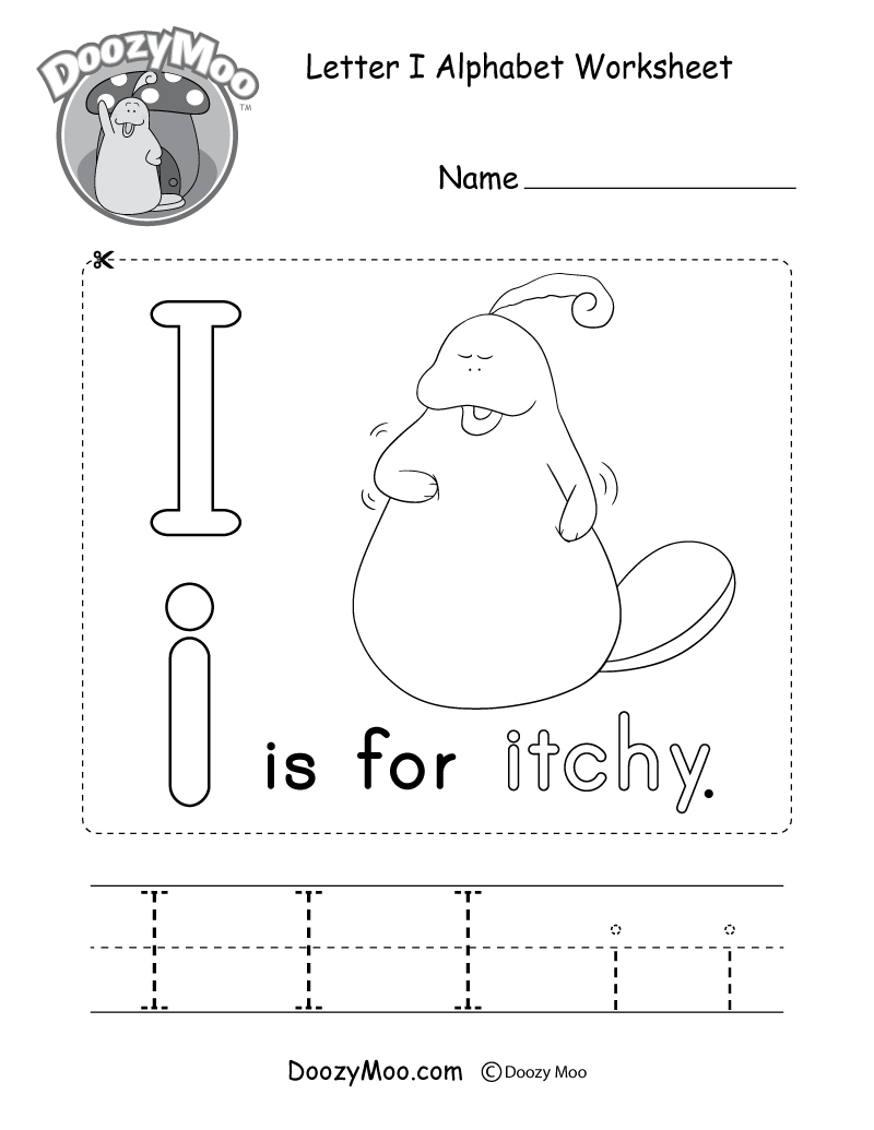 Letter I Alphabet Activity Worksheet Doozy Moo Letter I Crafts Saving Talents