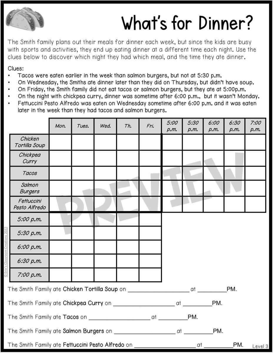 Level 3 Logic Puzzles Made By Teachers Quiz Worksheet Deductive Reasoning Study
