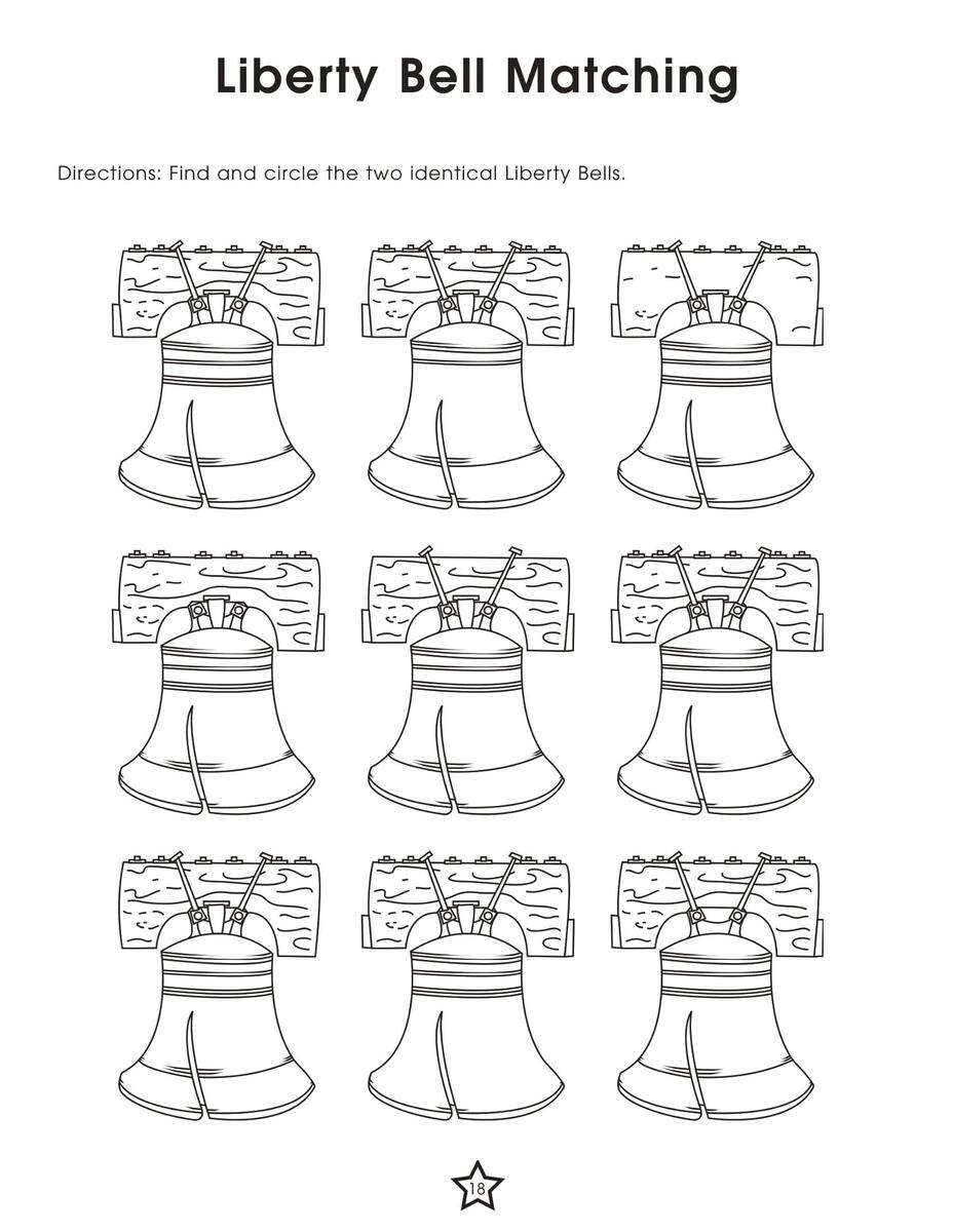 Liberty Bell Matching Worksheet Free Printable Worksheets