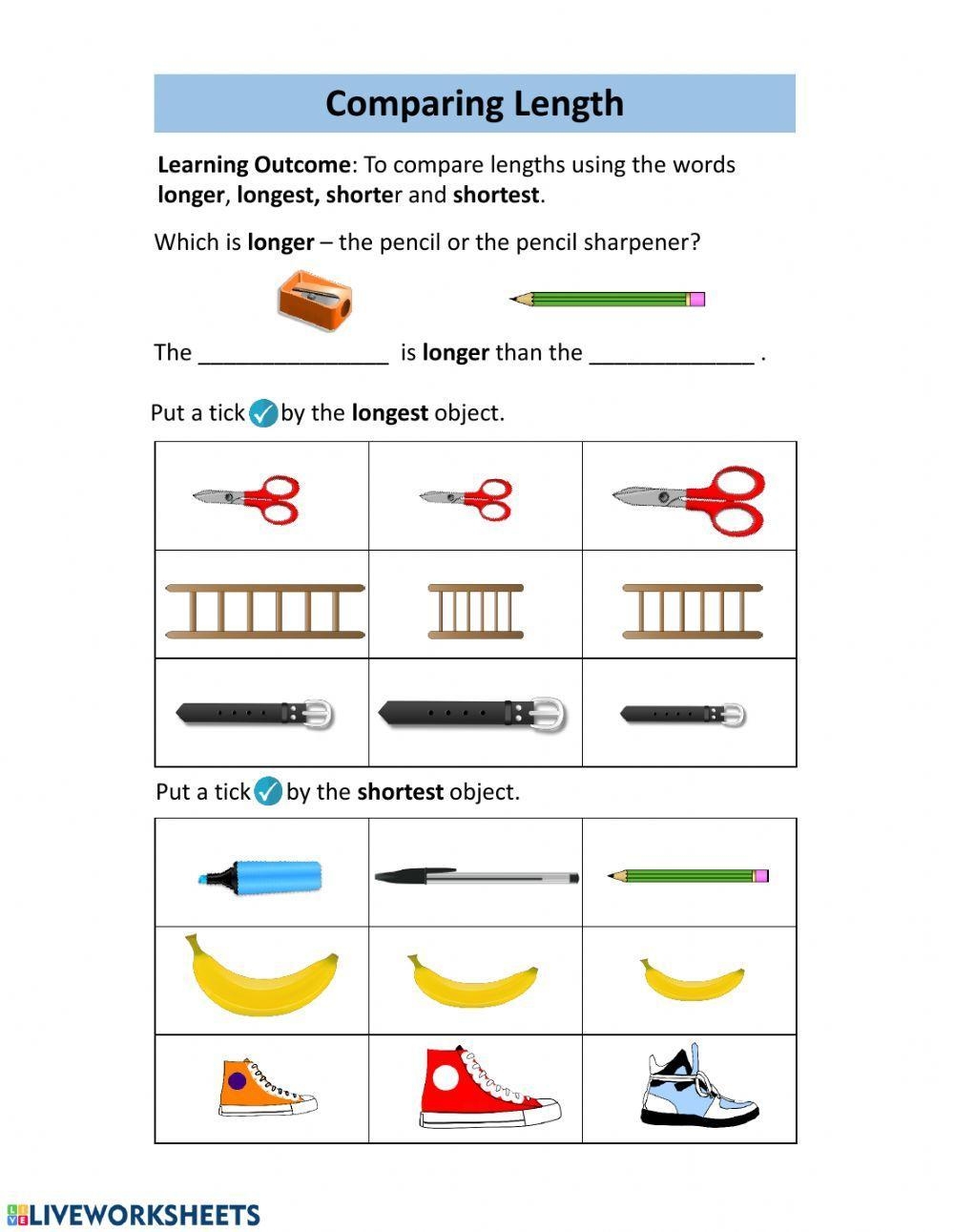 Longest Shortest Worksheet Worksheets Library