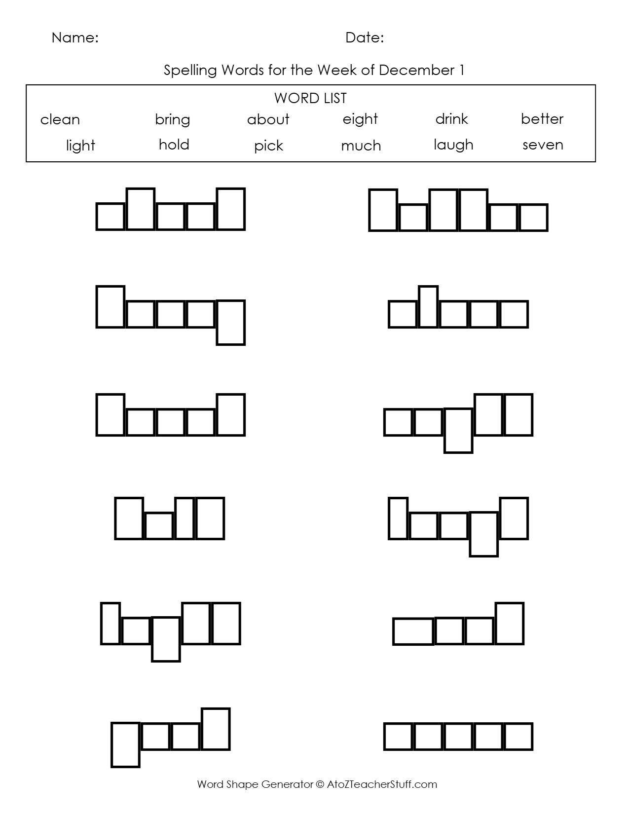 Make Your Own Printable Word Shapes Worksheets A To Z Teacher Stuff Make Your Own Printable Word Shapes Worksheets A To Z Teacher Stuff