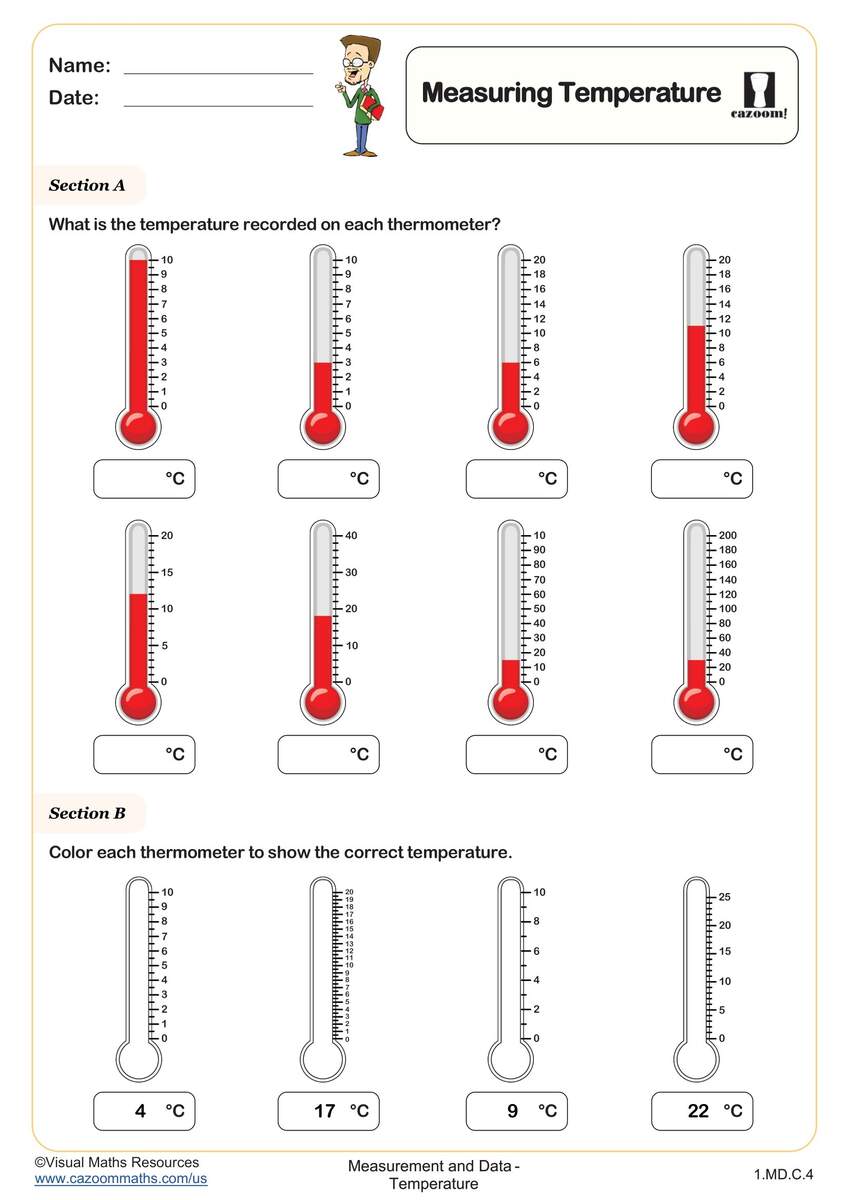 Measuring Temperature Worksheet Fun And Engaging 1st Grade Measurement And Data Worksheet Cazoom Math Measuring Temperature Worksheet Fun And Engaging 1st Grade Measurement And Data Worksheet Cazoom Math