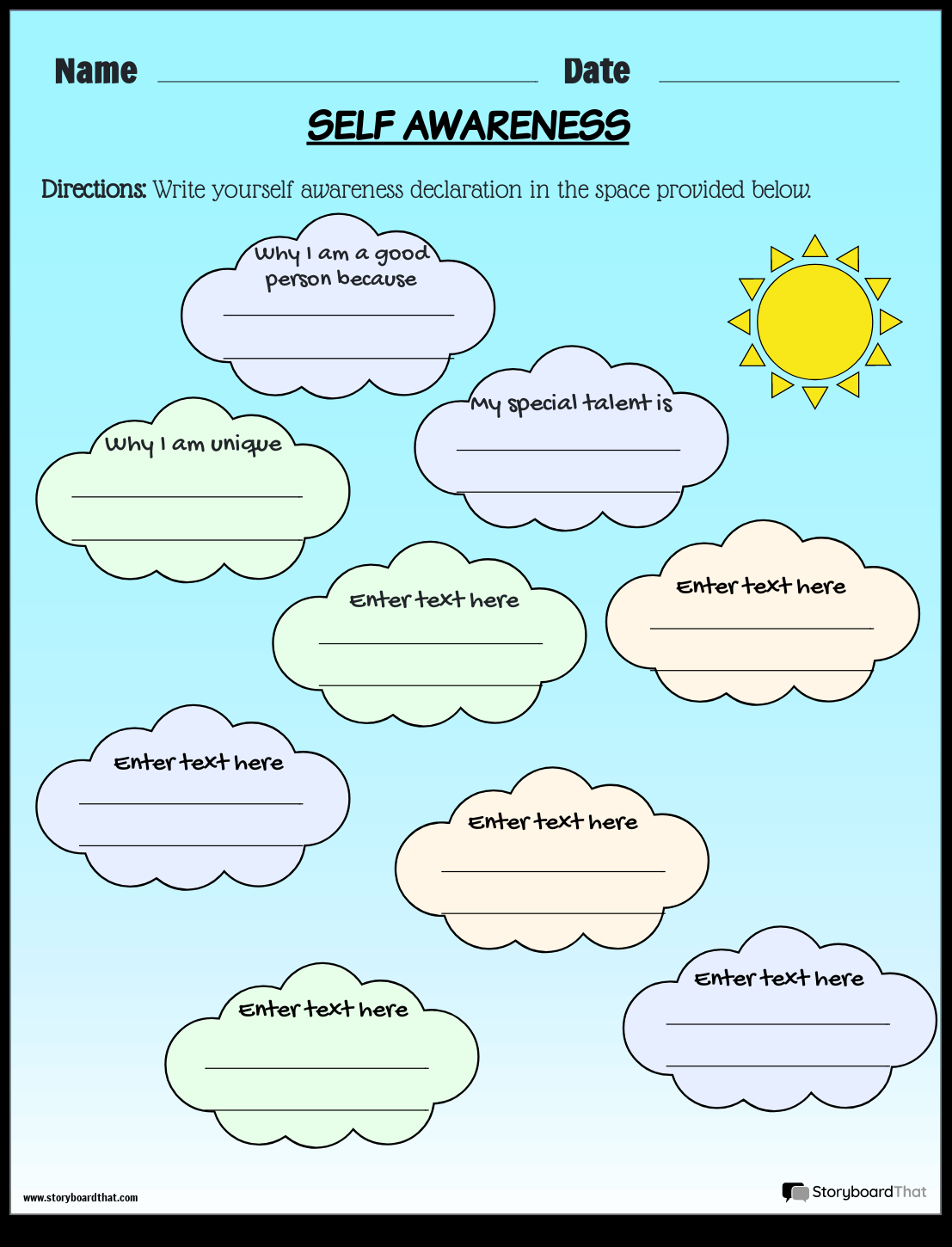 Mindfulness Worksheets Examples Ideas StoryboardThat