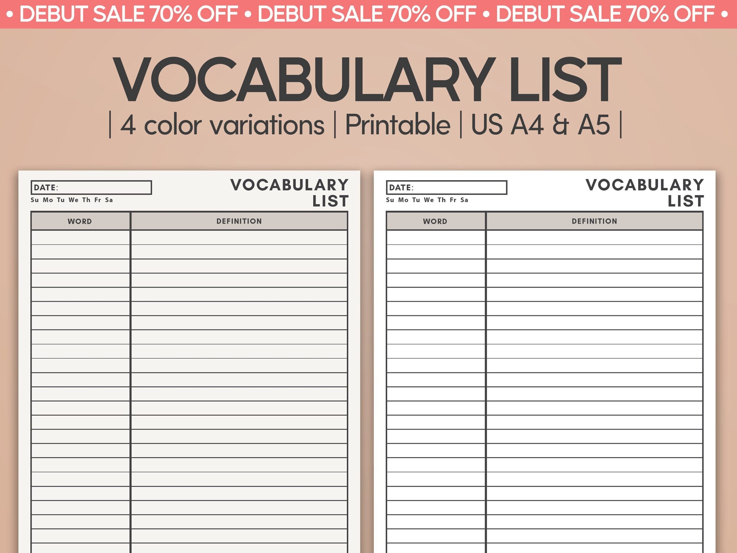 Minimal Vocabulary List Printable Vocabulary Note Worksheet Language Study Notebook Template Word Book Pdf Voca Card Planner Inserts Etsy Finland Minimal Vocabulary List Printable Vocabulary Note Worksheet Language Study Notebook Template Word Book Pdf Voca Card Planner Inserts Etsy Finland