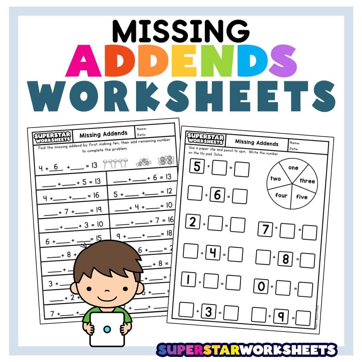 Missing Addend Worksheets Superstar Worksheets Missing Addend Worksheets Superstar Worksheets