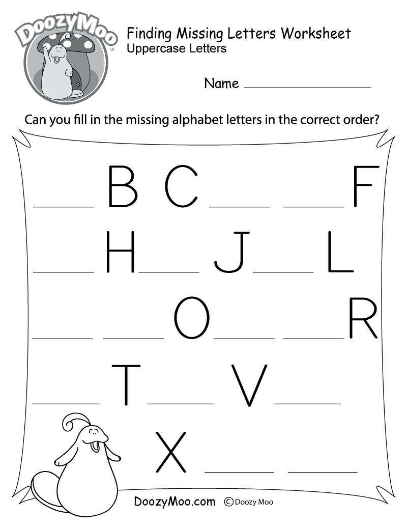 Missing Letter Worksheets Free Printables Doozy Moo Alphabet Worksheets Free Printable A Z Alphabet Practice
