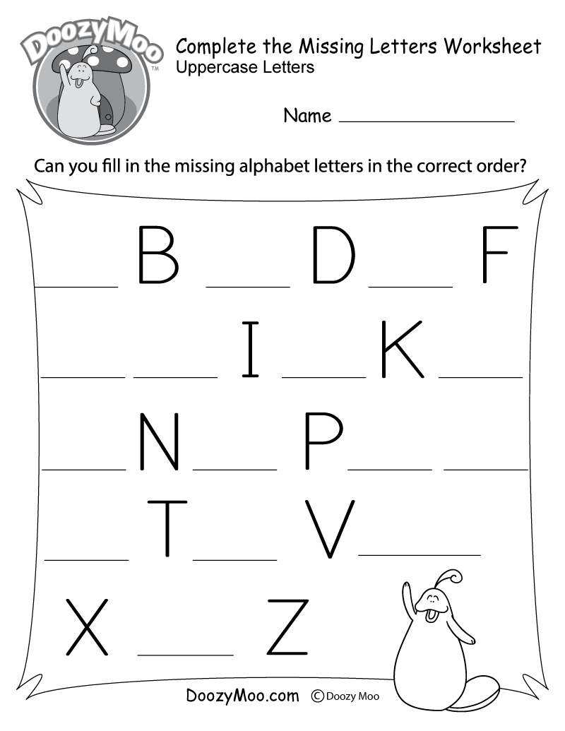 Missing Letter Worksheets Free Printables Doozy Moo Missing Letter Worksheets Free Printables Doozy Moo