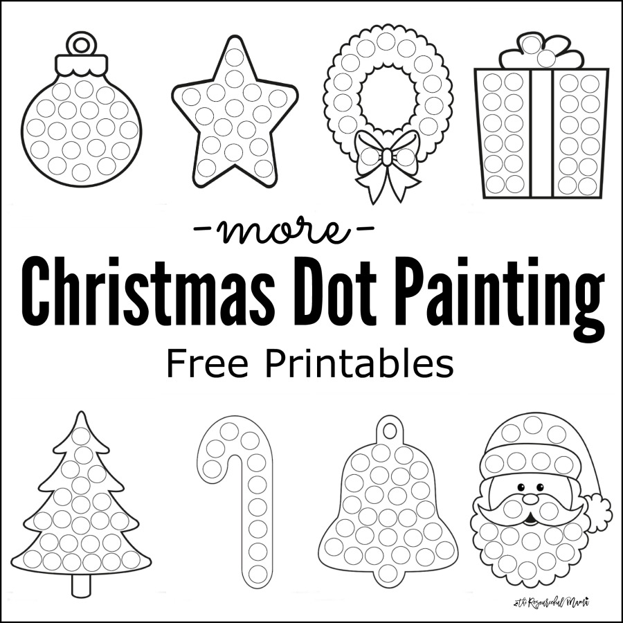 More Christmas Dot Painting Free Printables The Resourceful Mama Christmas Counting Worksheet Free Printable Digital PDF