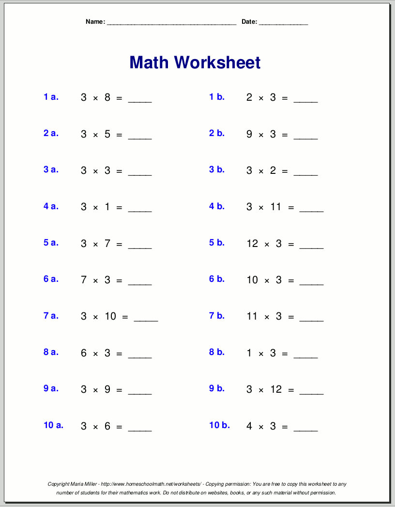 Multiplication Worksheets For Grade 3 FREE PRINTABLE MULTIPLICATION WORKSHEETS WonkyWonderful