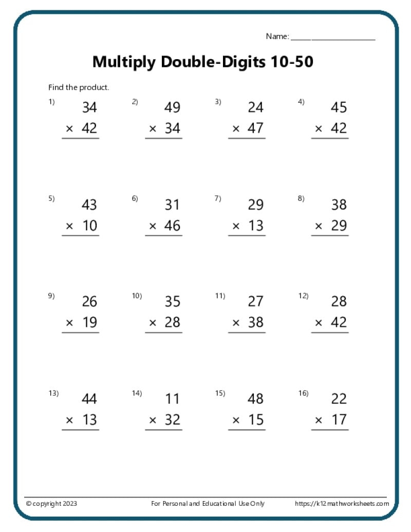 Boost Math Skills With Engaging Multiplication 6th Grade Worksheets Made By Teachers