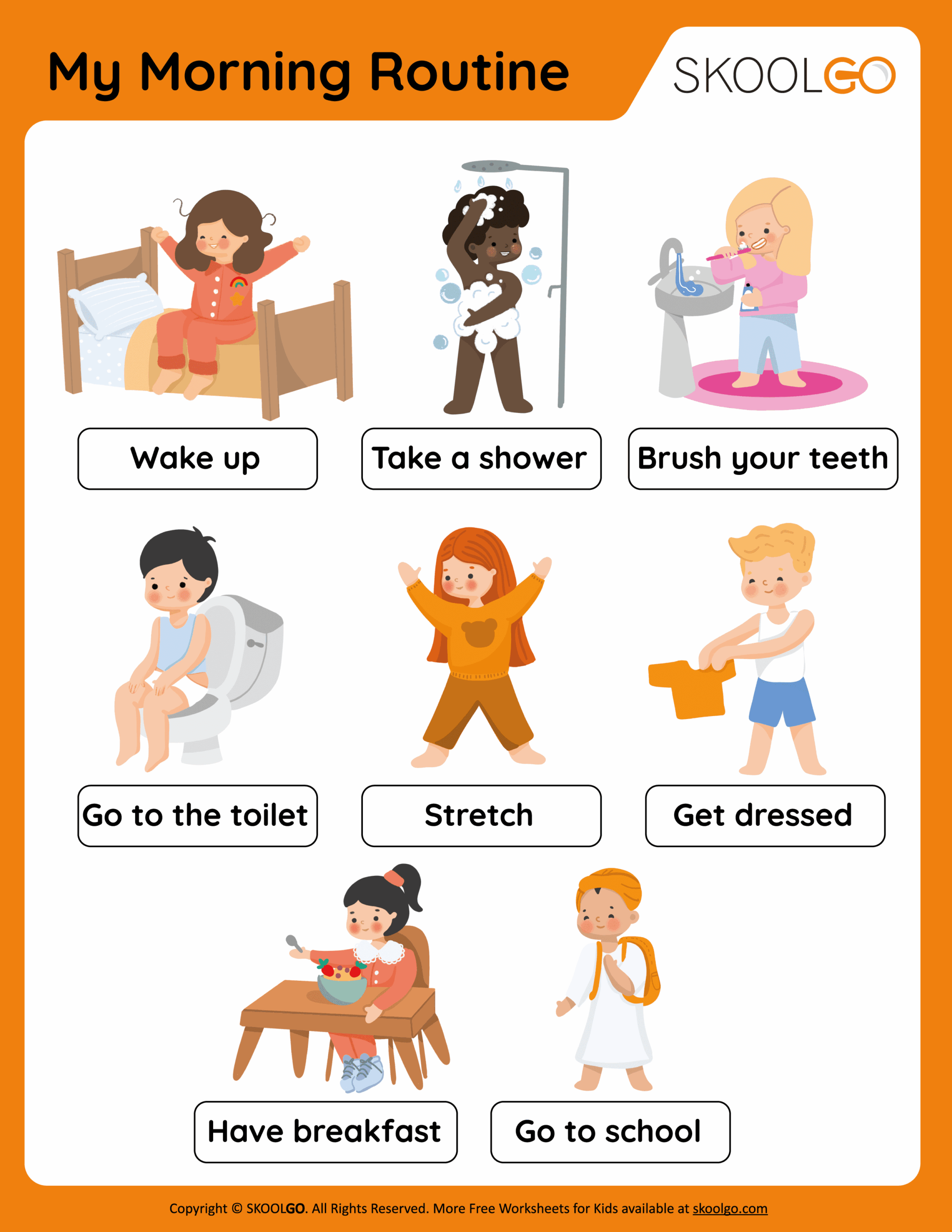 My Morning Routine Free Worksheet For Kids SKOOLGO