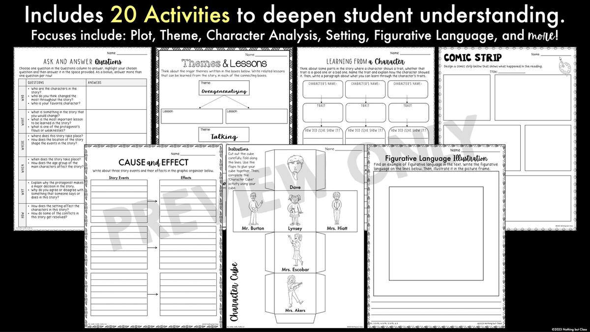 No Talking Novel Study Unit Made By Teachers No Talking Novel Study Unit Made By Teachers