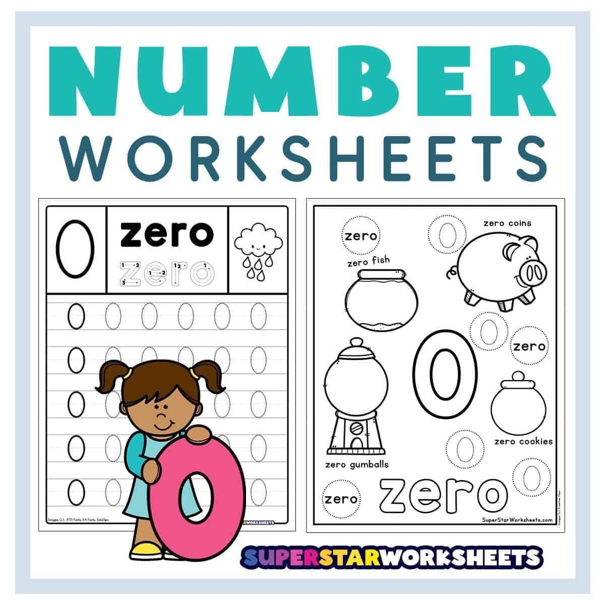 Tracing Number 0 Kindergarten Worksheet Free Printable PDF