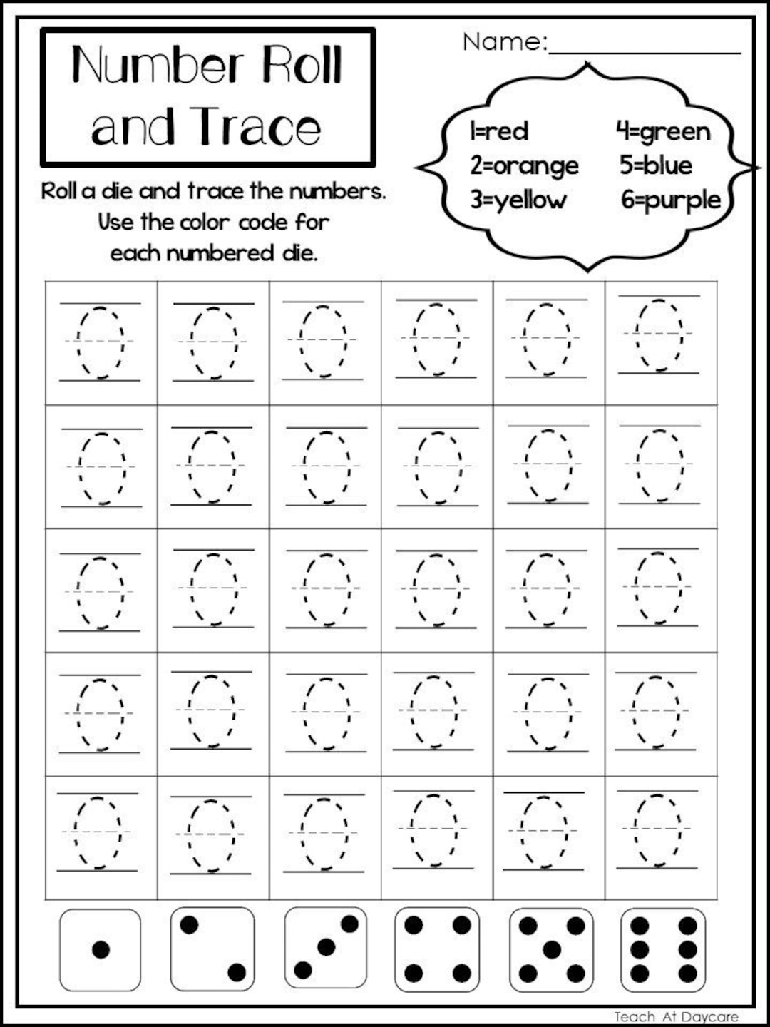Numbers 0 100 Roll Trace Worksheets Math Printable PDF Etsy Sweden