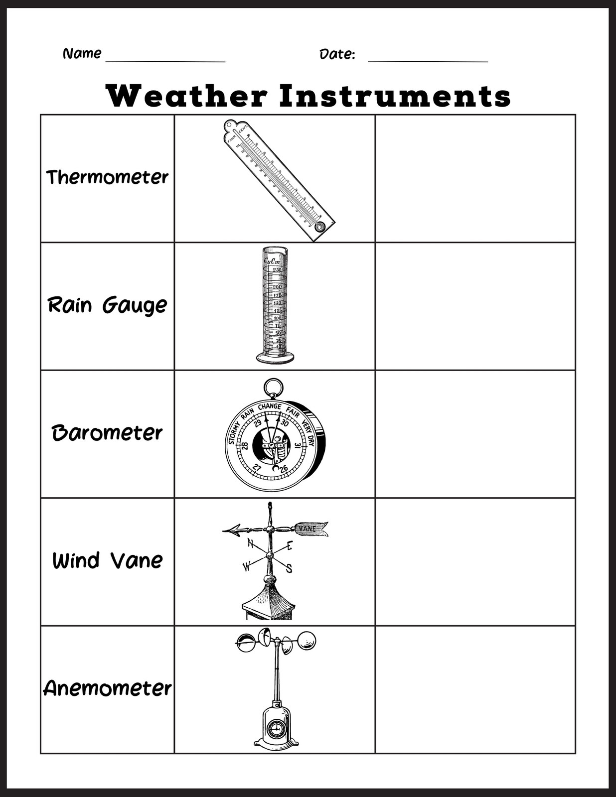 Free Weather Tools Worksheet Download Free Weather Tools Worksheet Png Images Free Worksheets On Clipart Library