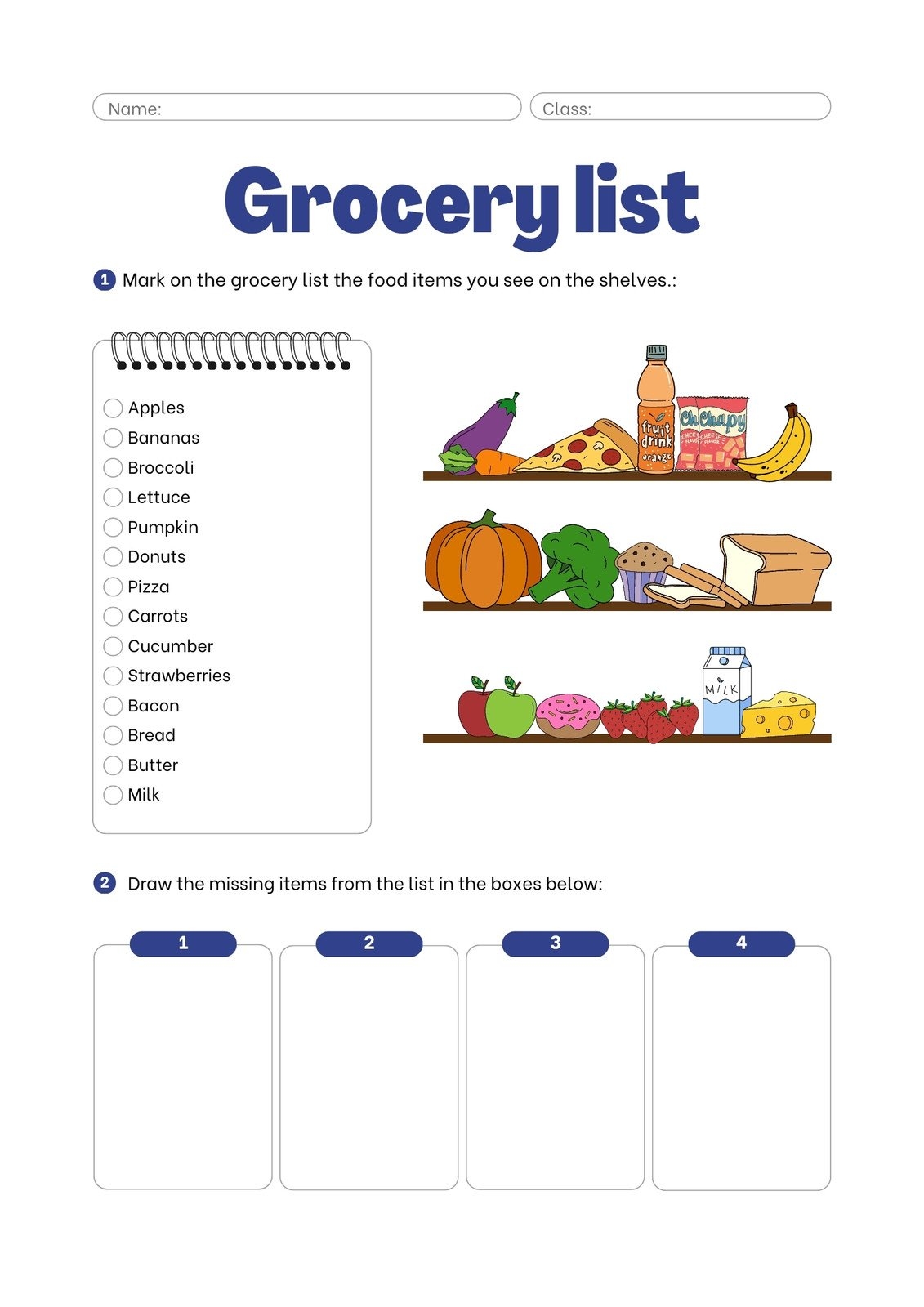 Page 3 Free To Customize And Print Food Worksheet Templates Canva