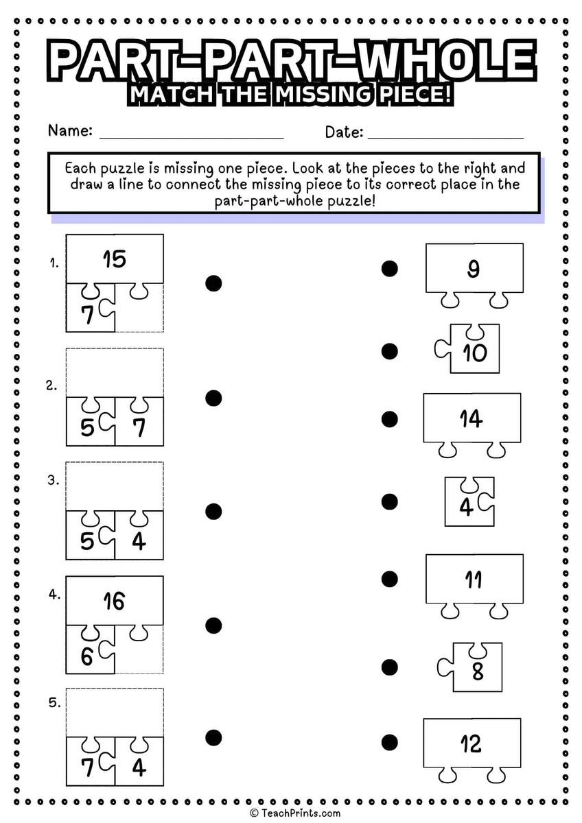 Part Part Whole Worksheets Free Teach Prints Part Part Whole Worksheets Free Teach Prints