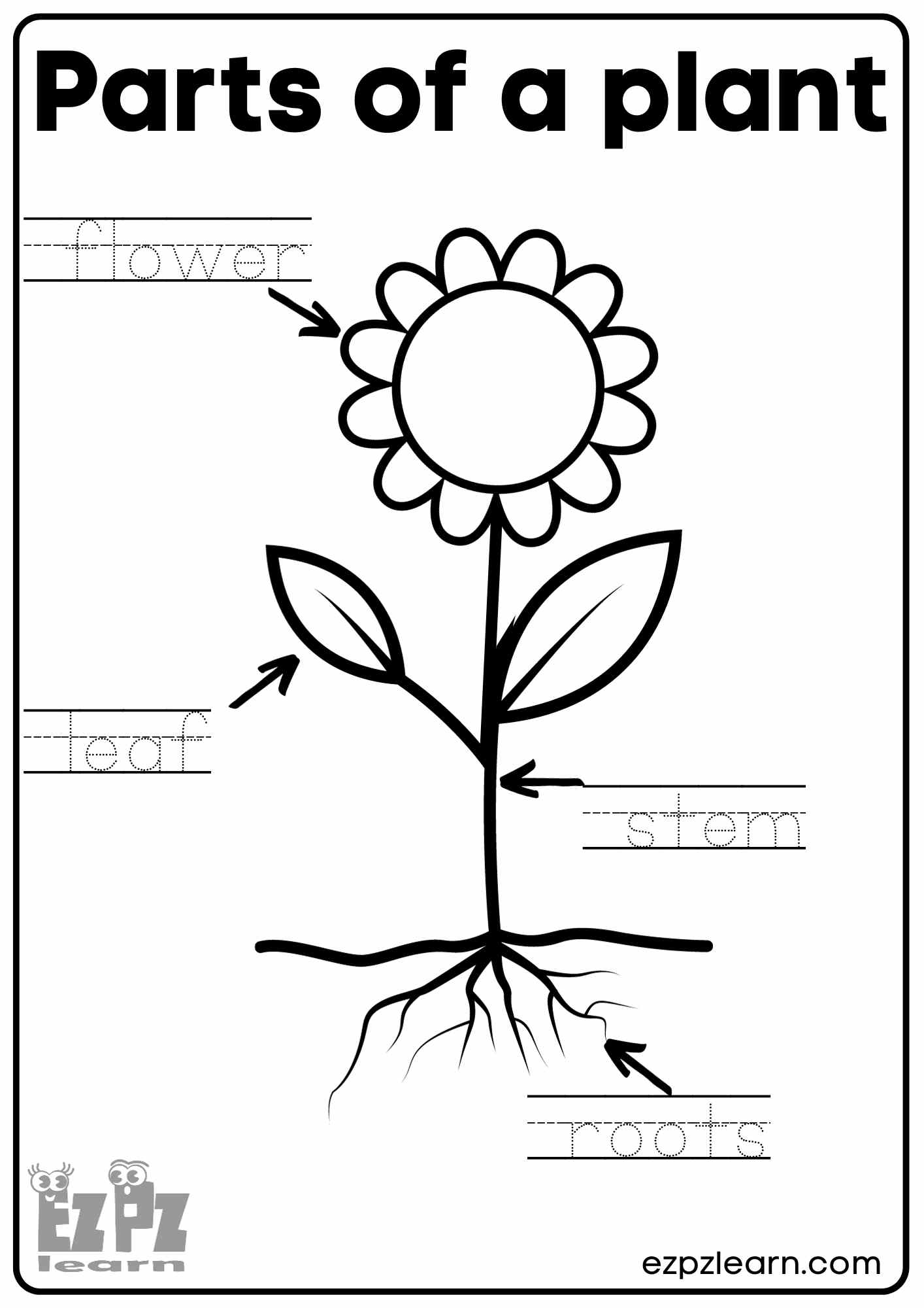 Free Preschool Flower Cutting Skills Worksheet