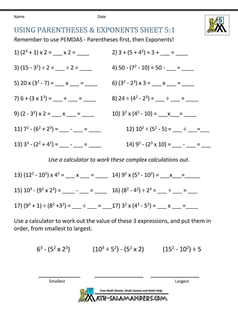 Math Worksheets Superstar Worksheets