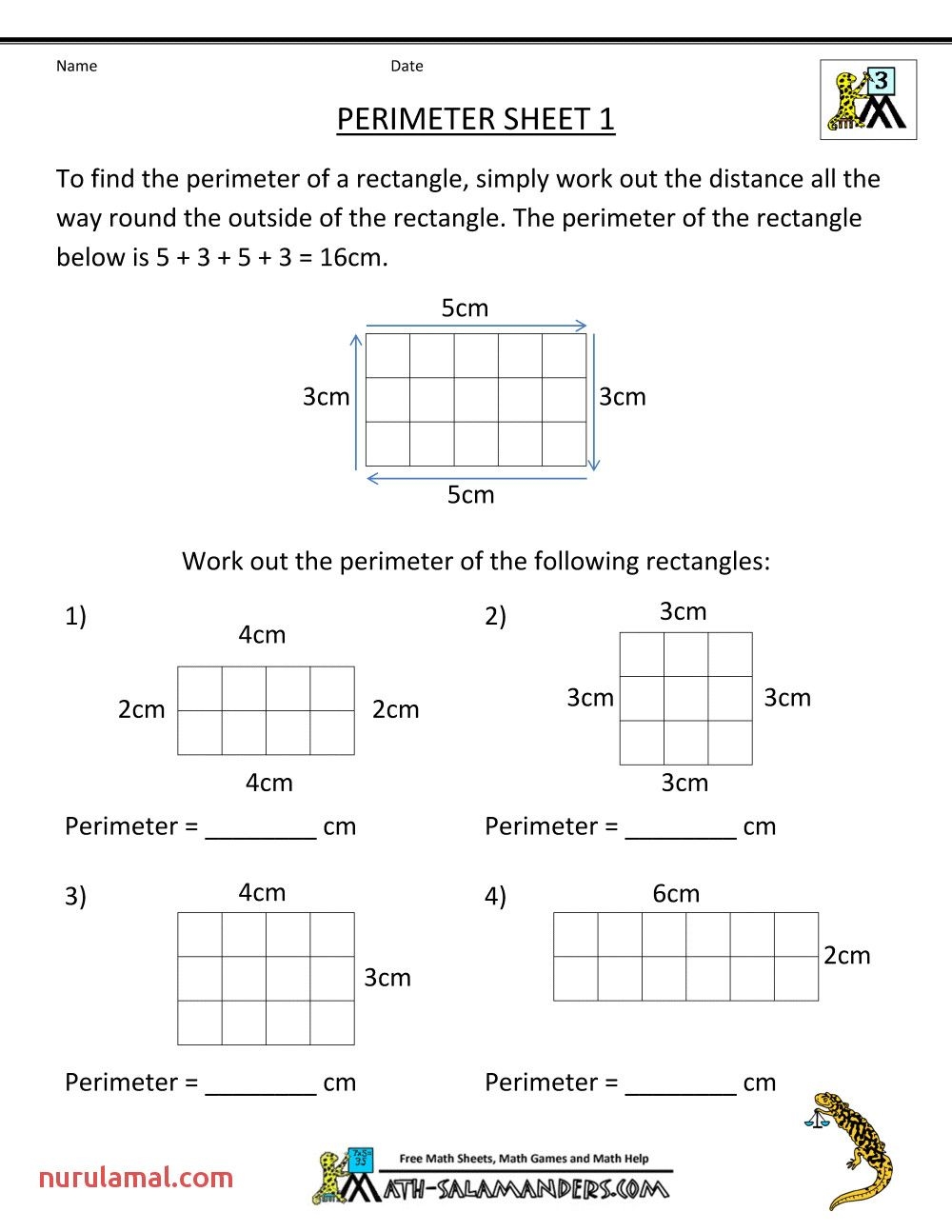 Perimeter Sheet 3 Answers