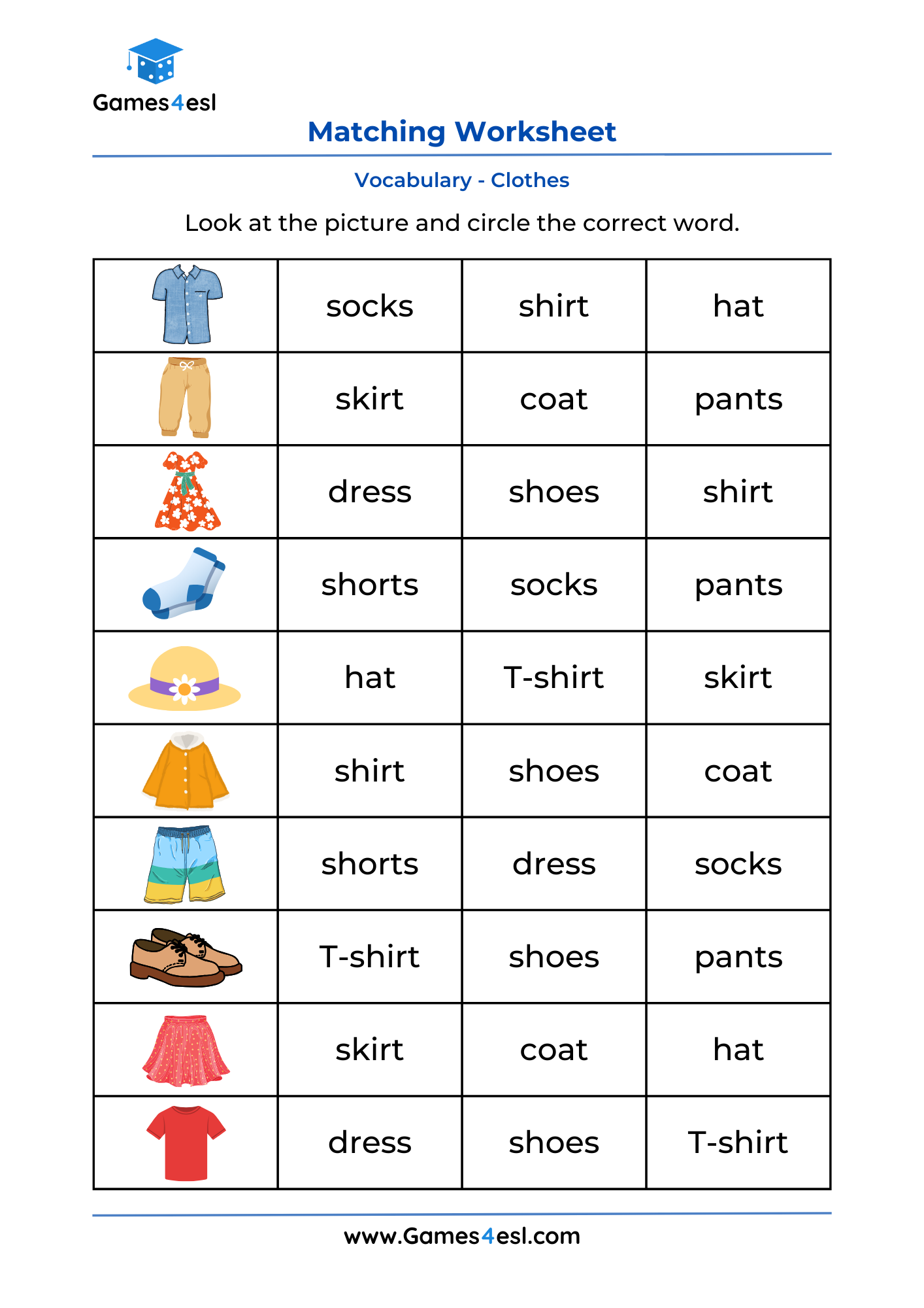 Picture Word Matching Worksheets Games4esl Spring Match A Word Worksheets Made By Teachers