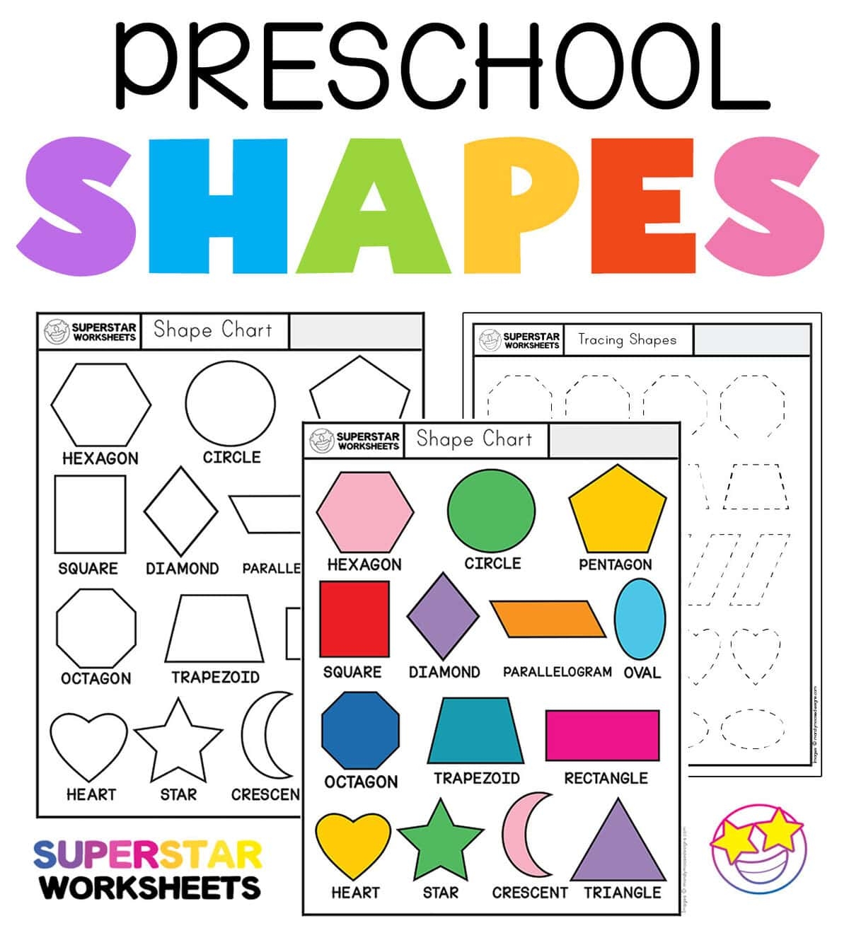 Preschool Shapes Worksheets Superstar Worksheets Printable Shapes For Preschool Free Printable PDF For Kids