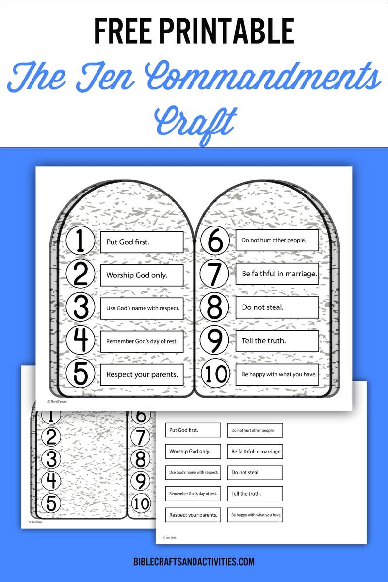 Preschool Ten Commandments Craft