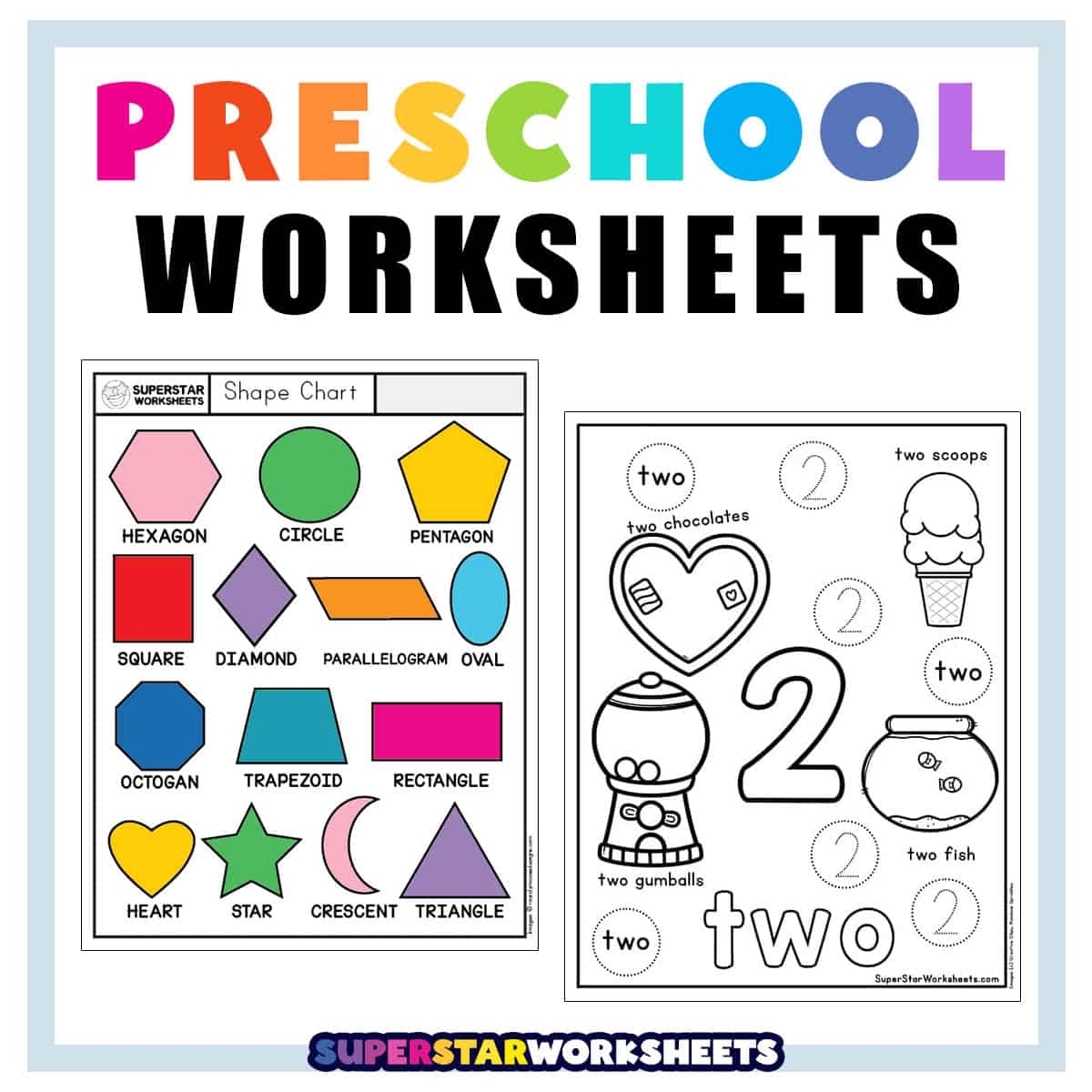 Preschool Worksheets Superstar Worksheets Free Printable Preschool Worksheets Preschool Mom