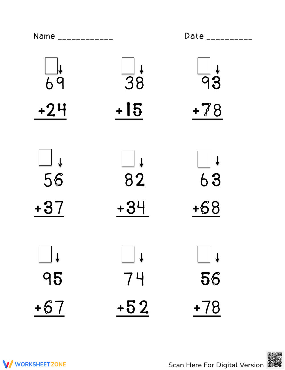 Printable 2nd Grade Touch Math Worksheets