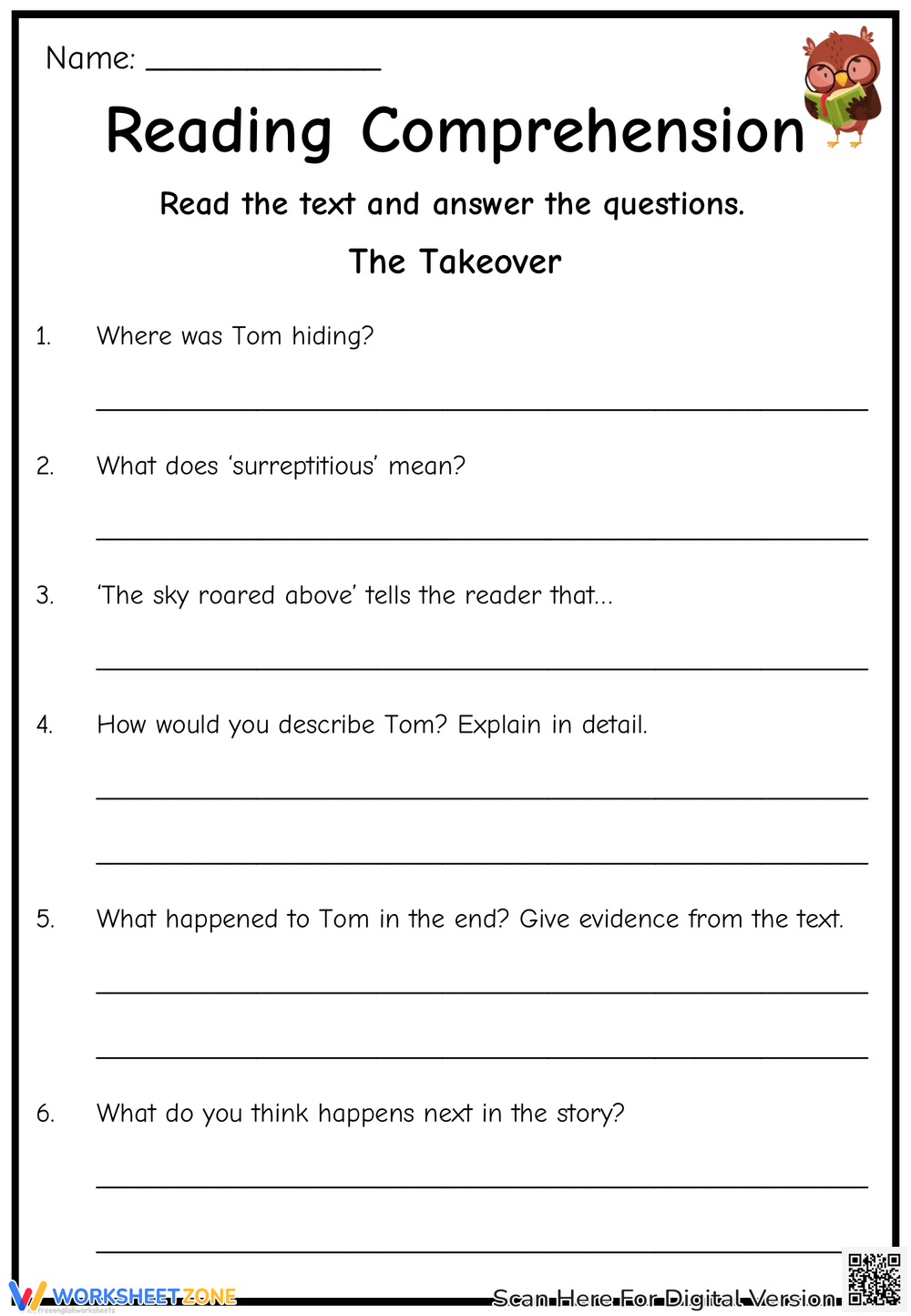 Printable 5th Grade Level M Reading Comprehension Worksheets