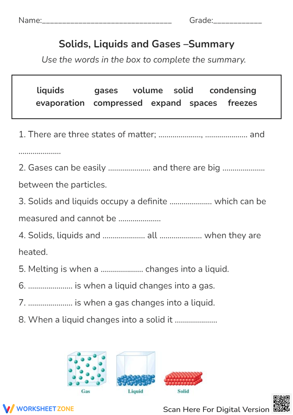 Printable 6th Grade Classification Of Matter Solid Liquid Gas Worksheets Printable 6th Grade Classification Of Matter Solid Liquid Gas Worksheets