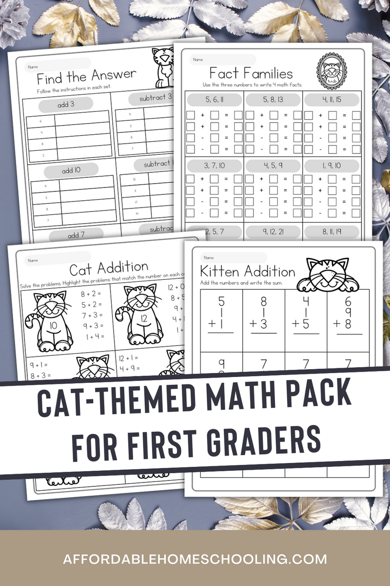 Printable Cat Math Worksheets For First Grade Printable Cat Math Worksheets For First Grade