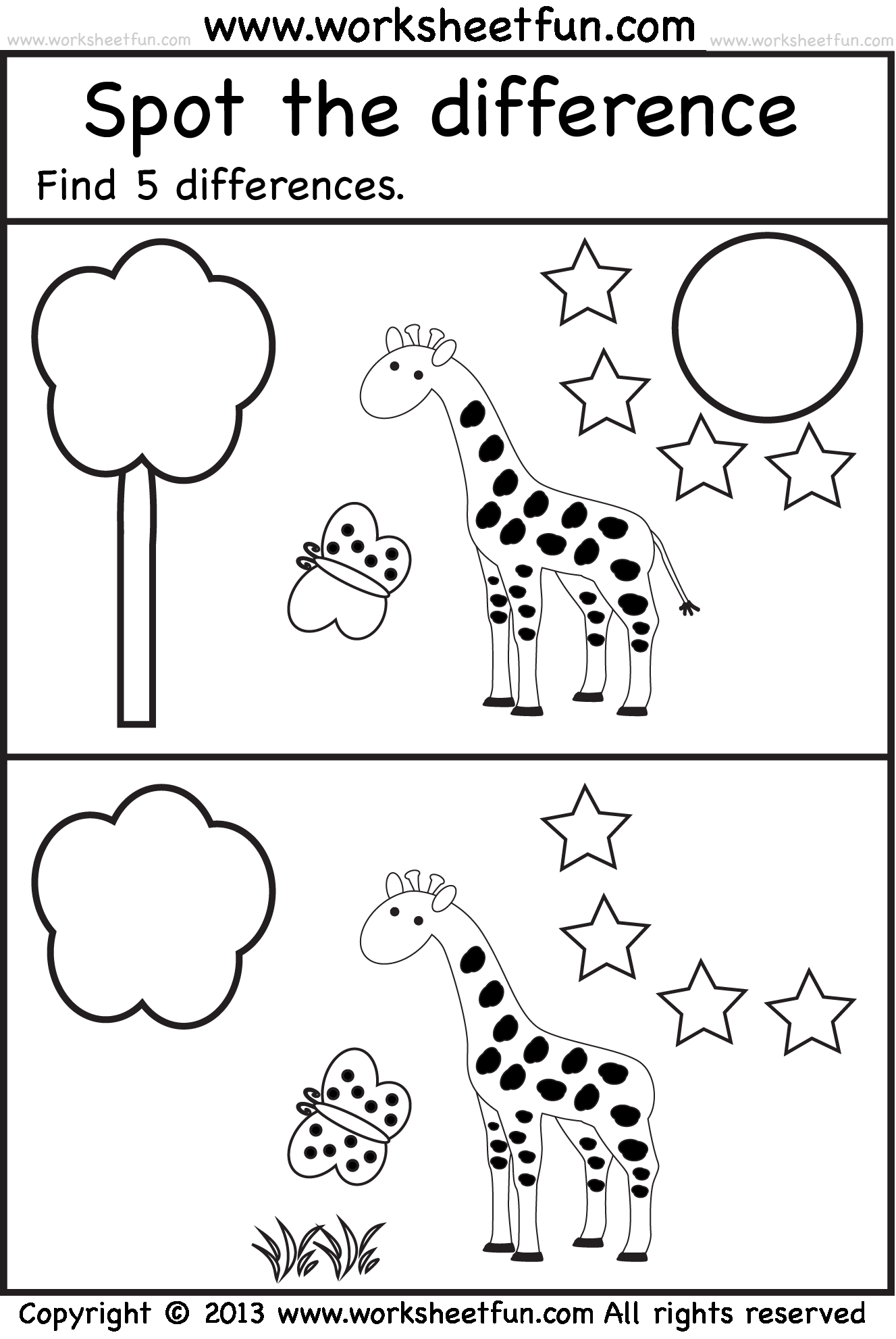 Printable Find The Difference Worksheets Spot The Difference Printable