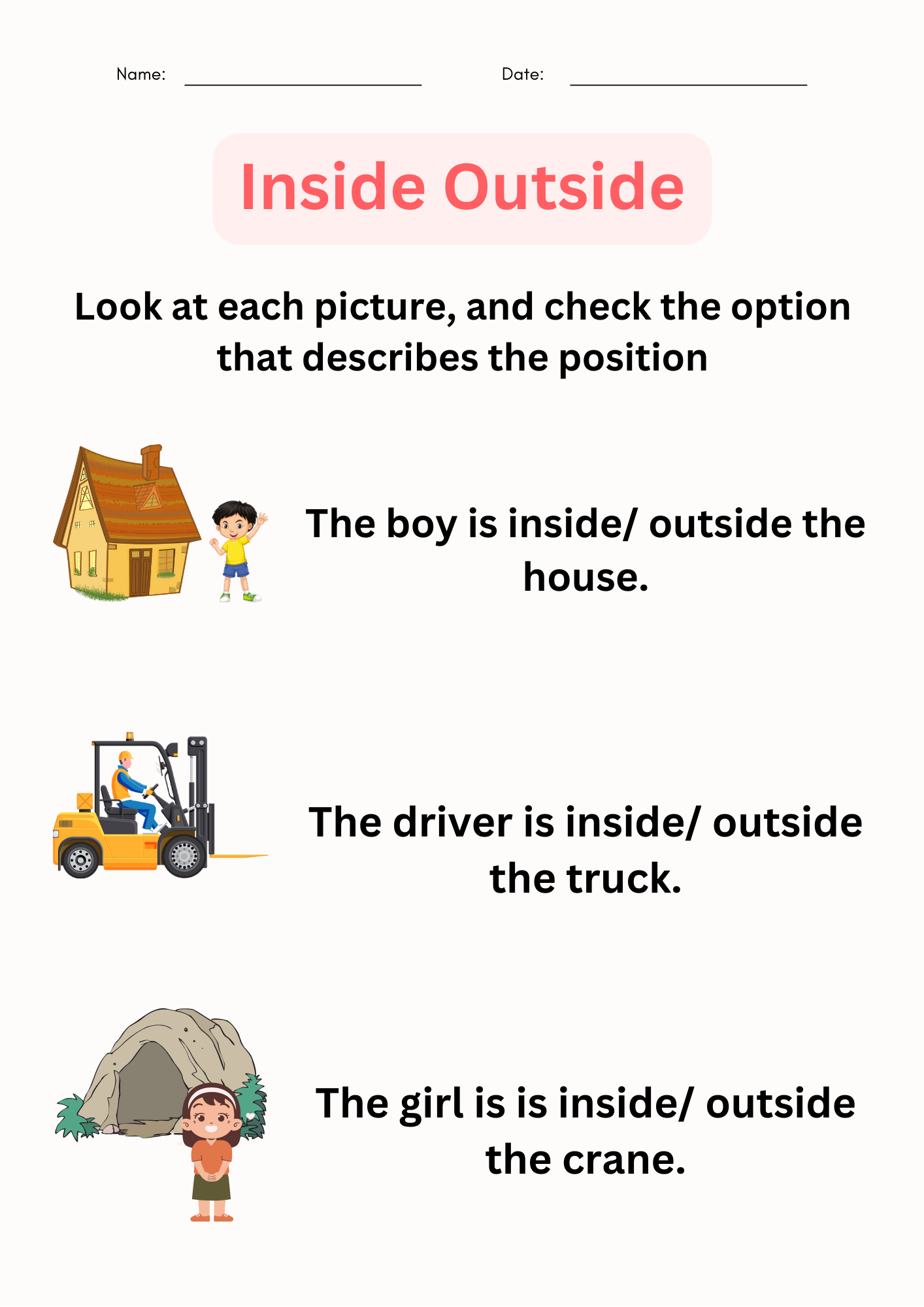 Printable Inside And Outside Worksheets For Grade 1 2 3 Made By Teachers