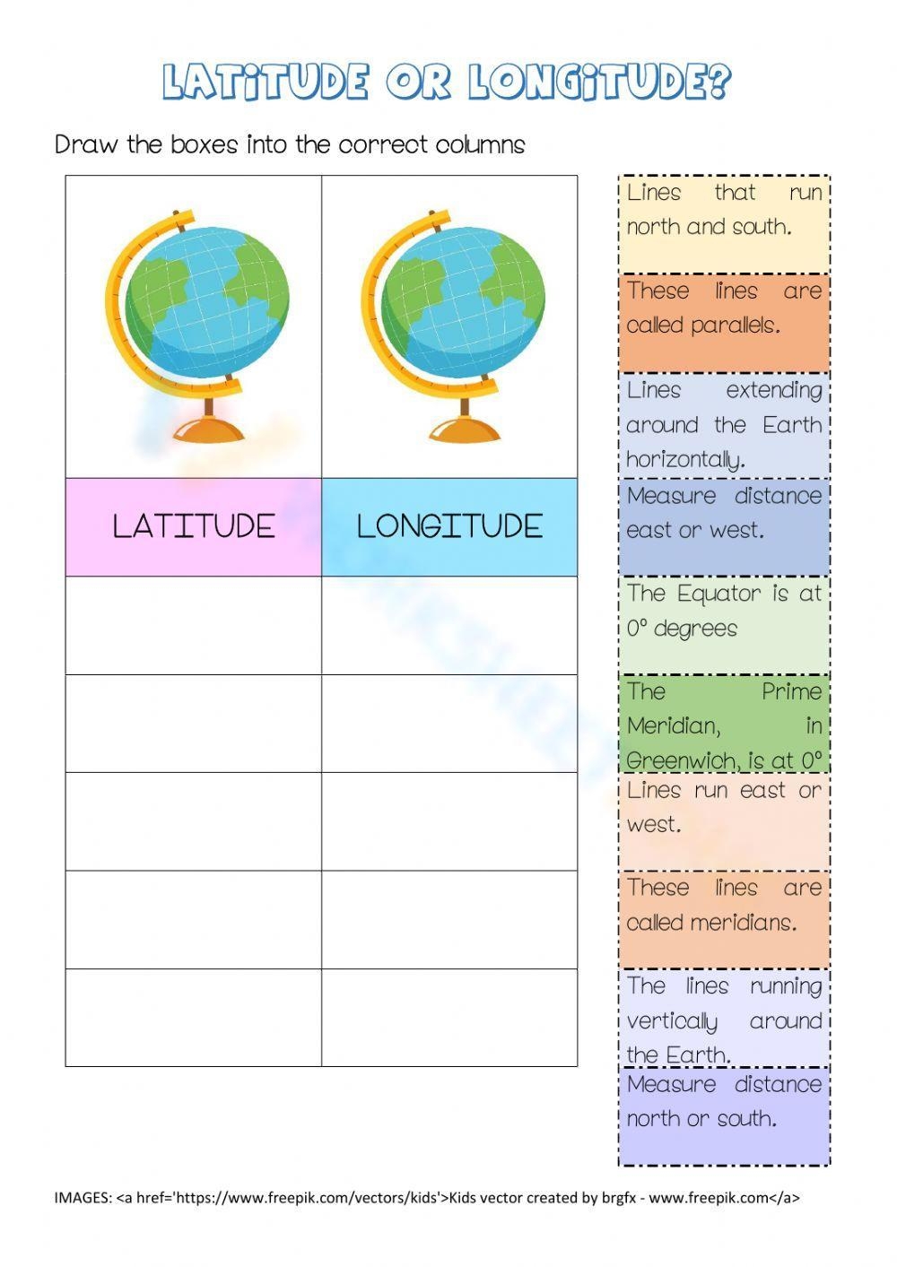 Free Printable Mini Unit Latitude And Longitude For Kids