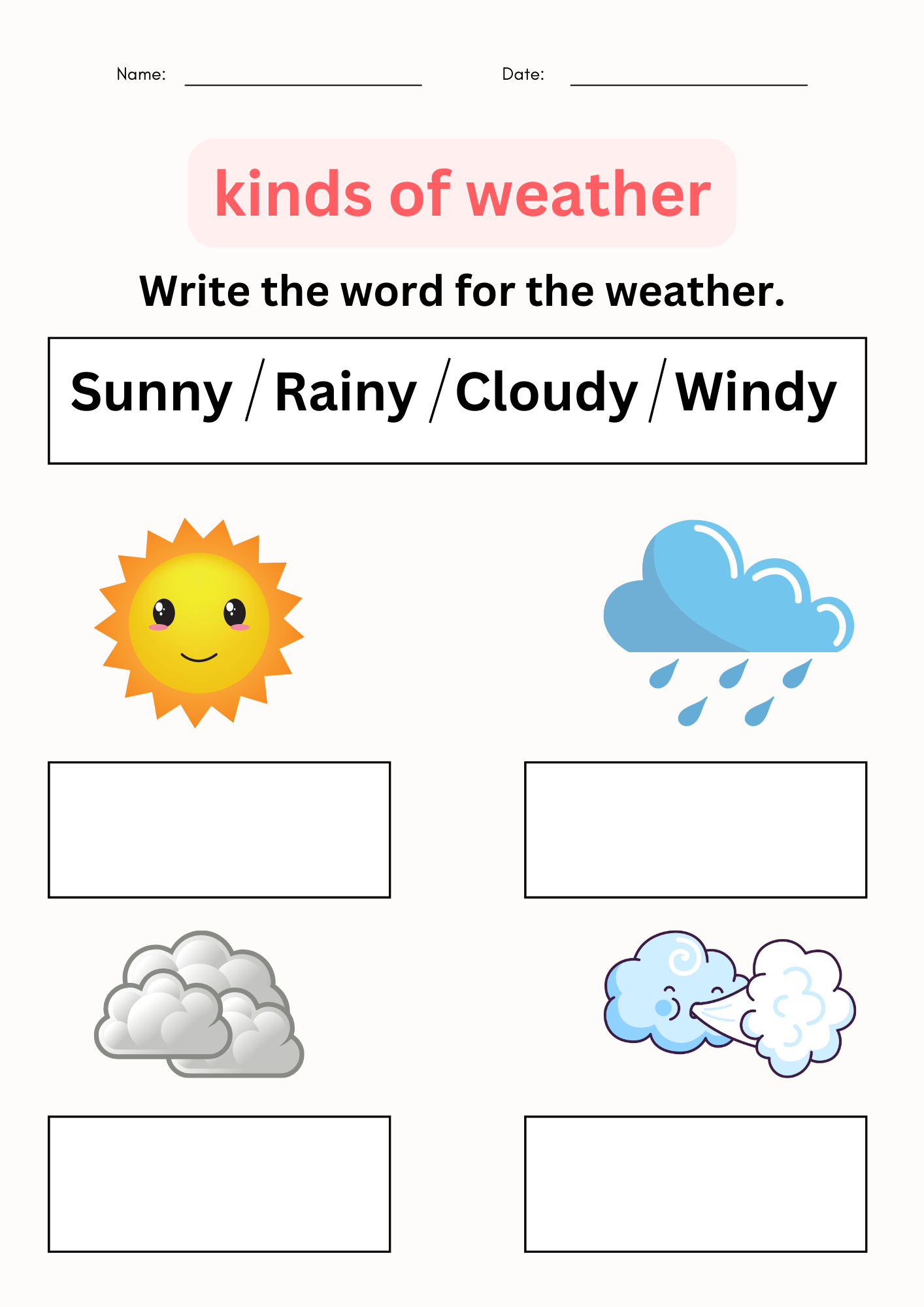 Printable Matching And Tracing Kinds Of Weather Worksheet For Grade 1 Made By Teachers Weather Worksheet For Kids Worksheets Worksheets Worksheets Library