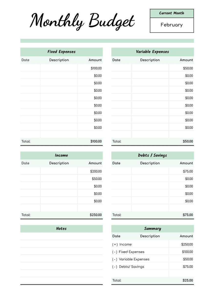 Free And Customizable Budget Templates Canva