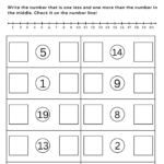 Printable One More One Less Number Line Worksheet For Kindergarten Made By Teachers
